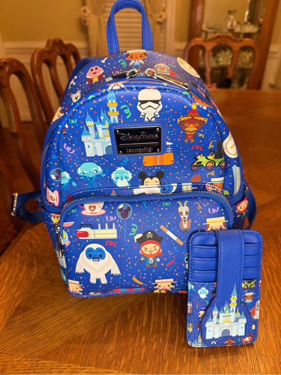 Loungefly Handbags - Disney Parks Loungefly Kids Blue Character Mini Backpack & wallet